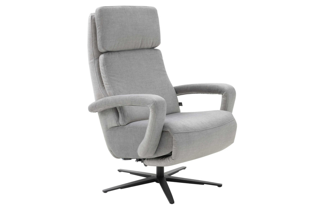 Relaxsessel Stoff Hellgrau