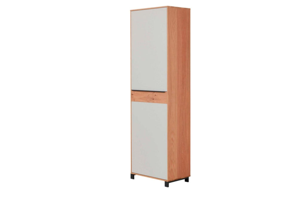Interliving 6005 Dielenschrank von VOSS MÖBEL | IL: Eiche Bianco, Hellgrau, Balkeneiche, Anthrazit, Typ 808-23.