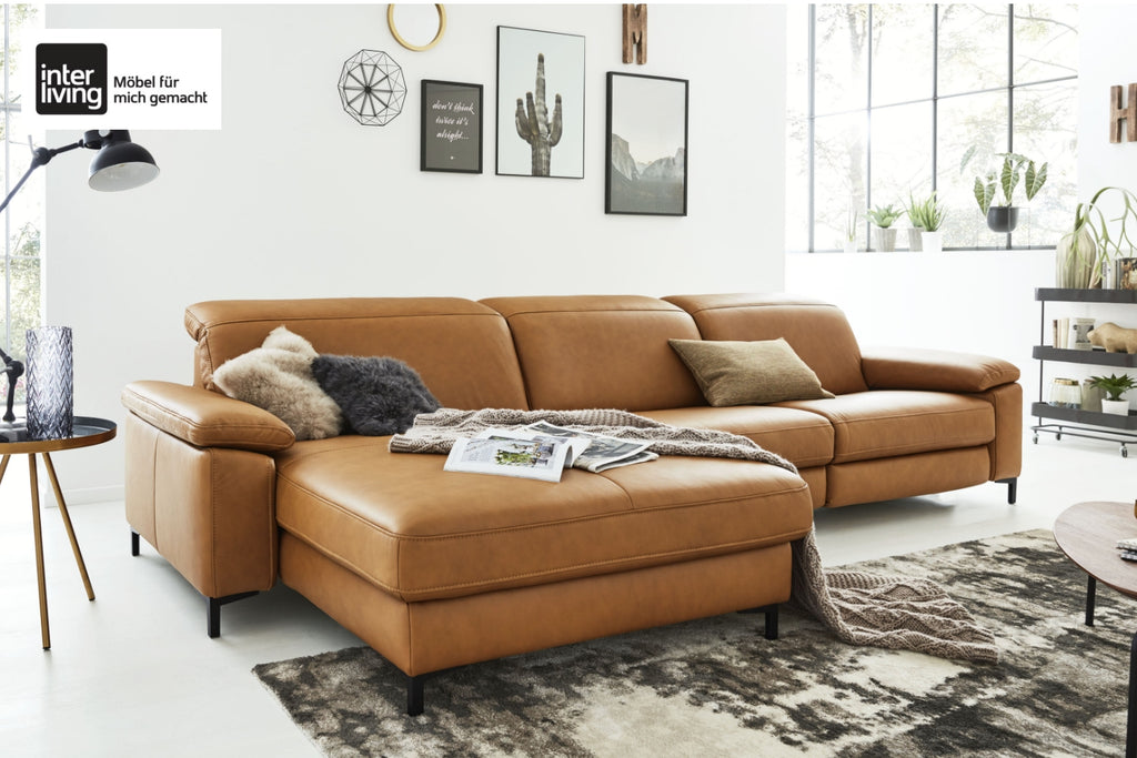 Ecksofa Leder Kurkuma Interliving Serie 4054