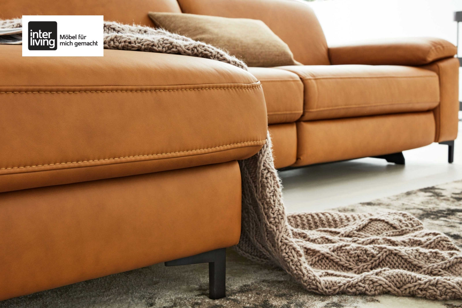 Ecksofa Leder Kurkuma Interliving Serie 4054