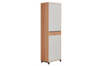 Interlivng Serie 6005 Dielenschrank, Typ 809_23 Eiche bianco, Lack Lichtgrau, Balkeneiche, Anthrazit