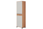 Interlivng Serie 6005 Dielenschrank, Typ 809_23 Eiche bianco, Lack Lichtgrau, Balkeneiche, Anthrazit