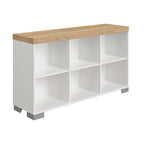 Das PAIDI Kira Sideboard besticht durch die Farbe Kreideweiß in Kombination mit den Dekoren Eiche-Nebraska oder Eiche-Nautik sowie durch sein modernes Design.