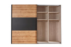 WIEMANN Schwebetürenschrank 122-725 Korfu Bianco Eiche-Nachbildung, Graphit-Dekor