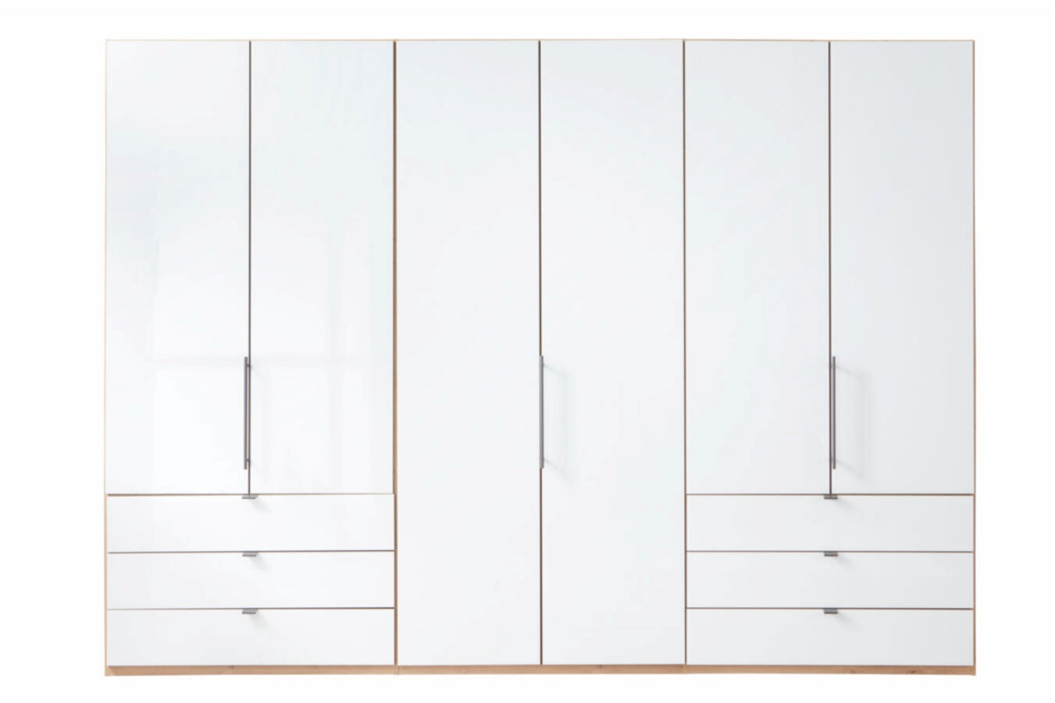 WIEMANN Schlafzimmerprogramm Loft 332692, Glas weiß– Kleiderschrank