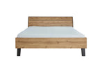 Futon-Bett, 457-385, Holzkopfteil,180 x 200 cm_Bianco-Eiche, Schiefer
