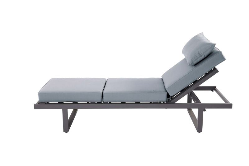 Multifunktionssofa 199678 Bondino anthrazit, Aluminium