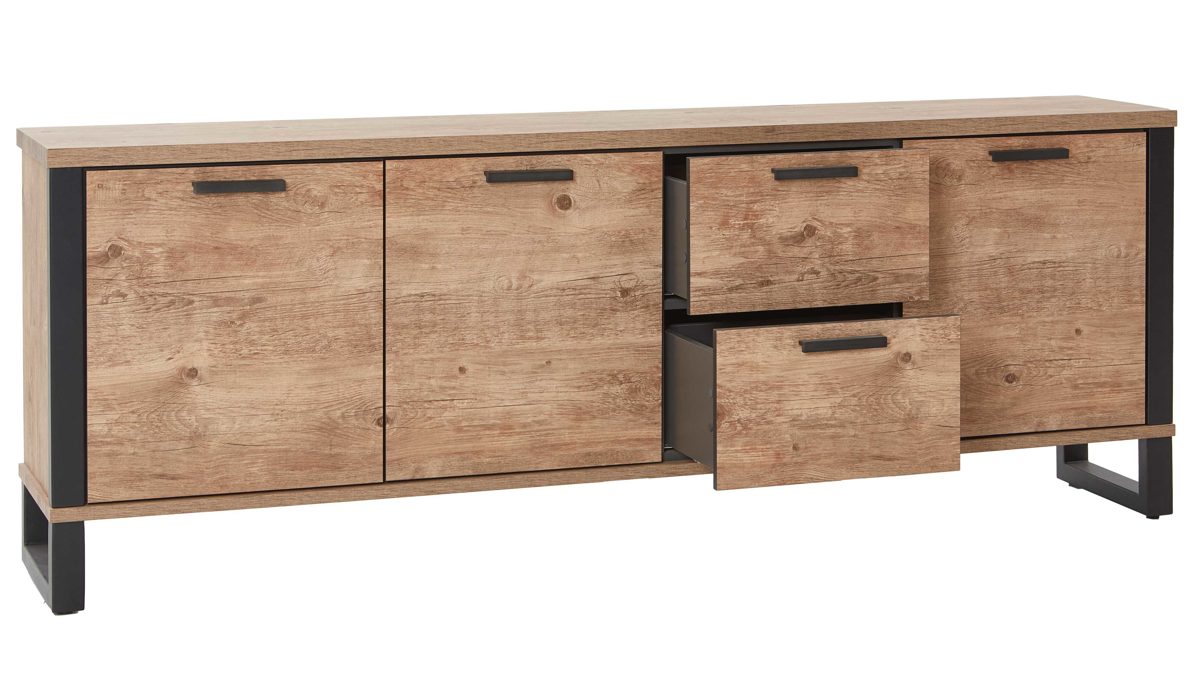 Habufa Modell Perth 51784-BRN Sideboard 190 cm, Typ 51784, Laminato Barnwood