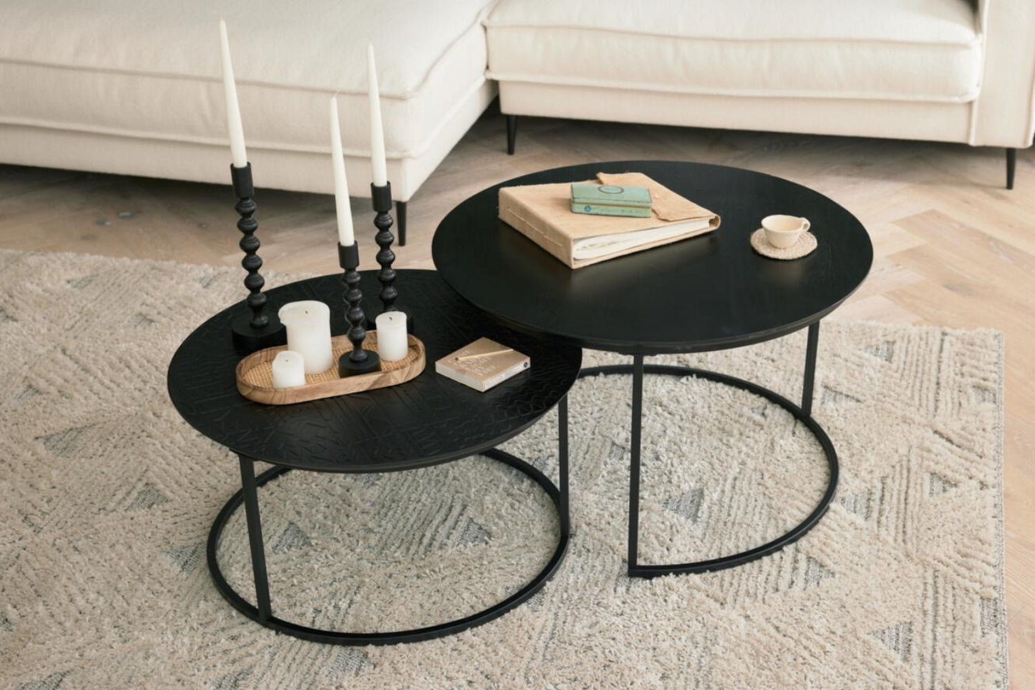 Roomio No. 2001 Couchtisch-2er Set rund, Typ 71747