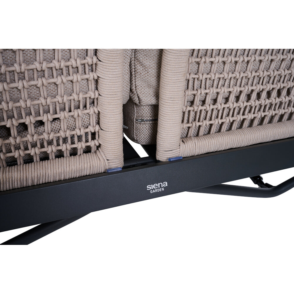 Loungesofa 2-Sitzer, T50306 Cortina, anthrazit/natur