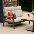 Loungesofa 2-Sitzer, T50306 Cortina, anthrazit/natur