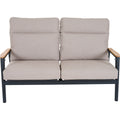 Loungesofa 2-Sitzer, T50306 Cortina, anthrazit/natur