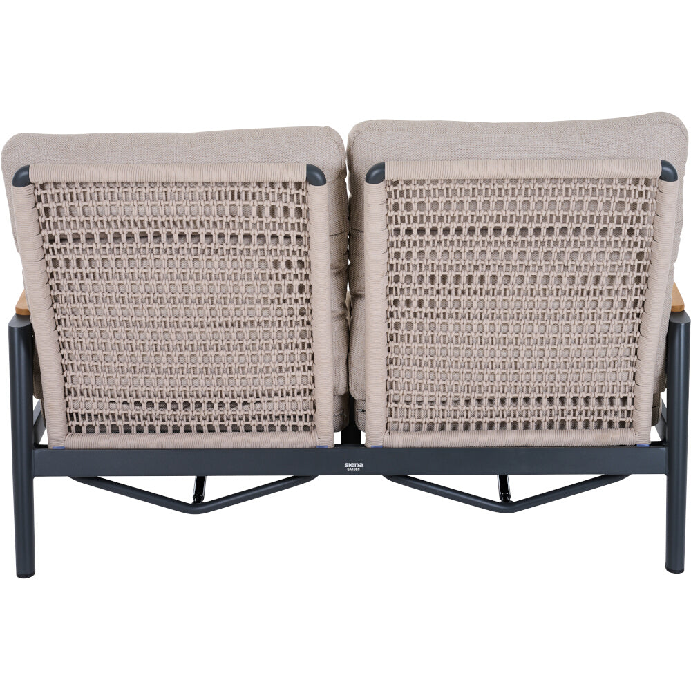 Loungesofa 2-Sitzer, T50306 Cortina, anthrazit/natur