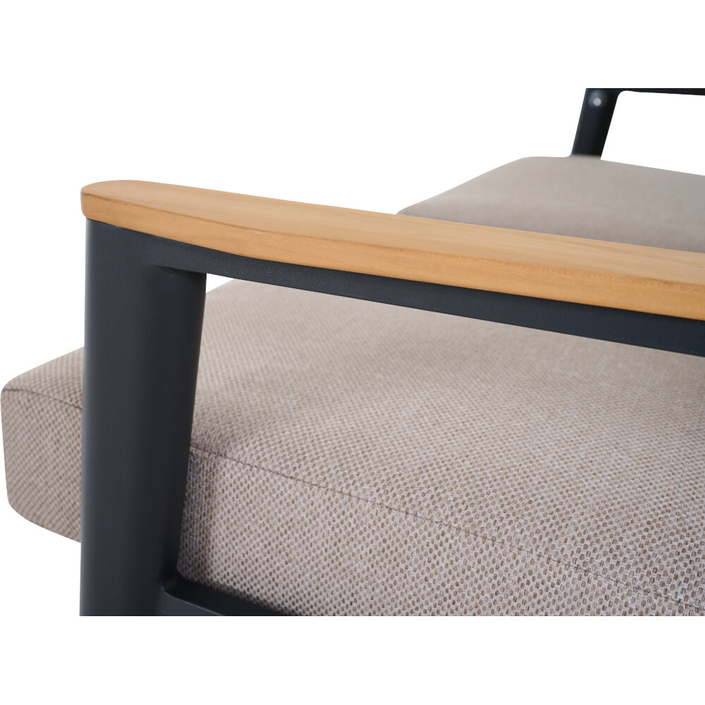 Loungesofa 2-Sitzer, T50306 Cortina, anthrazit/natur