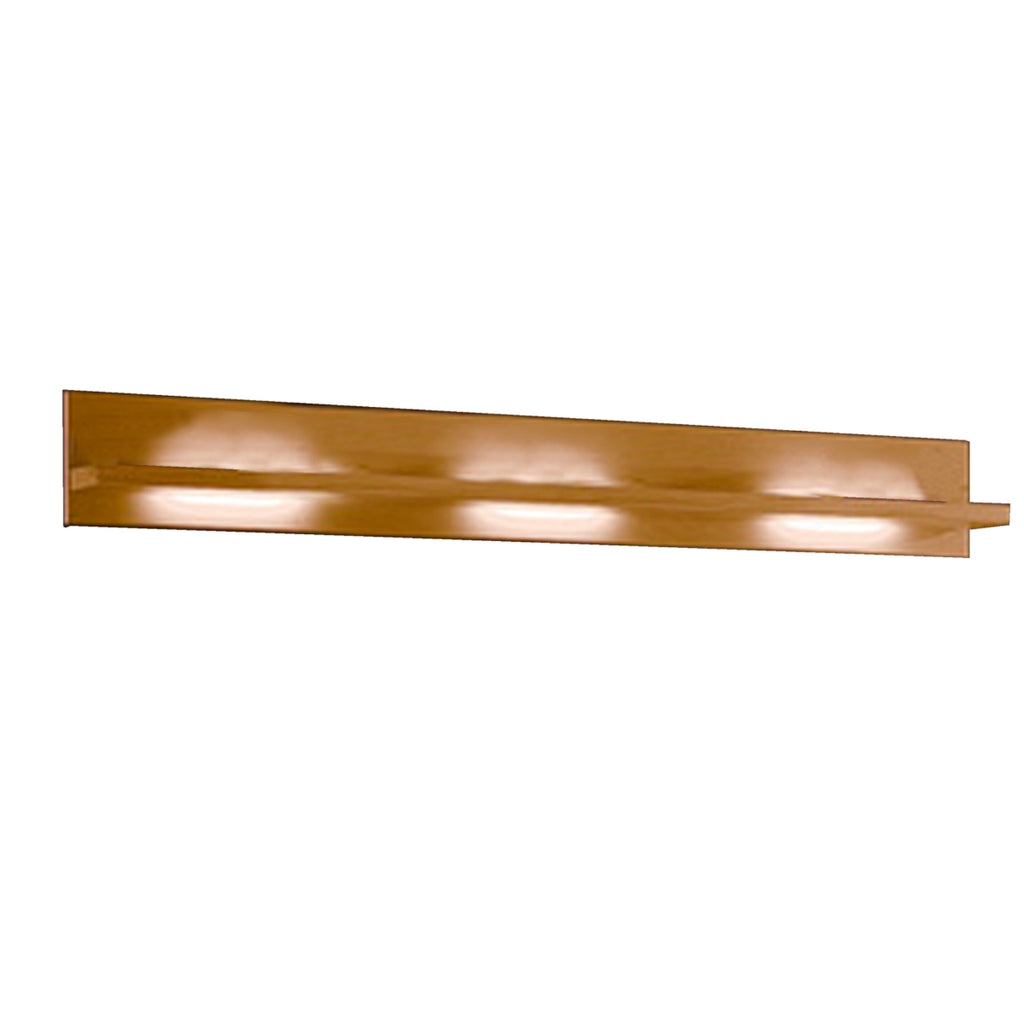 Die Wandleuchte aus Bronze passt perfekt zum Wandregal „Vermont“ von RMW Möbel und sorgt für einen eleganten, modernen Look im Wohnzimmer.