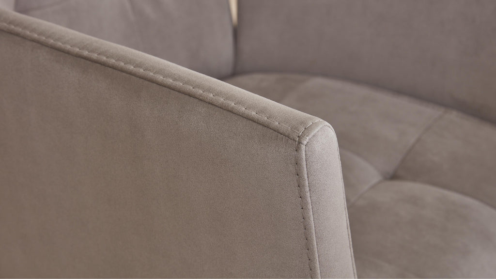 Interliving -5104 Vierfuß-Stuhl mit Armlehnen, gepolstert, Typ BX15-x-ZILCA_Mikrofaser, Dove Grau