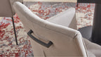 Interliving -5104 Vierfuß-Stuhl mit Armlehnen, gepolstert, Typ BX15-x-ZILCA_Mikrofaser, Dove Grau