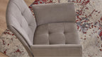 Interliving -5104 Vierfuß-Stuhl mit Armlehnen, gepolstert, Typ BX15-x-ZILCA_Mikrofaser, Dove Grau